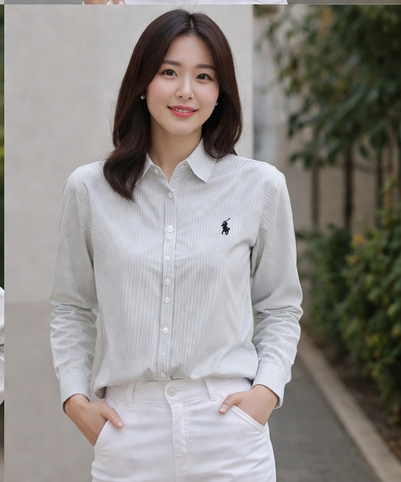 Premium Cotton Striped Shirt for Girls – Office & Casual Wear - Image 7