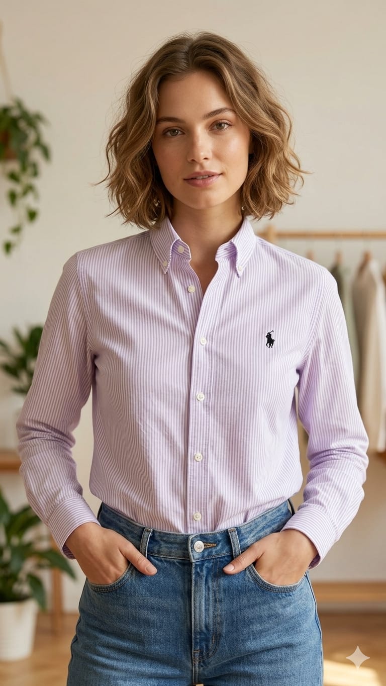 Premium Cotton Striped Shirt for Girls – Office & Casual Wear - Image 8